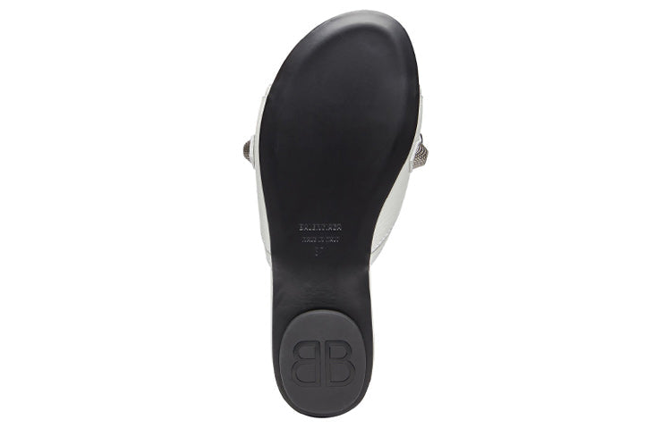 (WMNS) Balenciaga Cagole Sandals 'White Arena Lambskin' 694342WAD4E9081