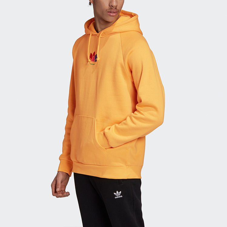 adidas originals 3d Trefoil Hood Casual Sports Logo Pullover Gold Color GE6241