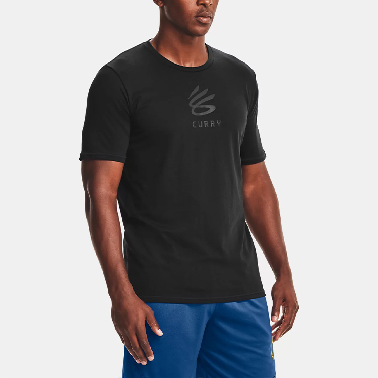 Under Armour Curry Logo Printing T-Shirt 'Black' 1357001-001