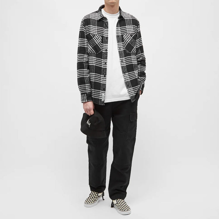 Men's Stussy Basic Back Printing Long Sleeves White 1994493