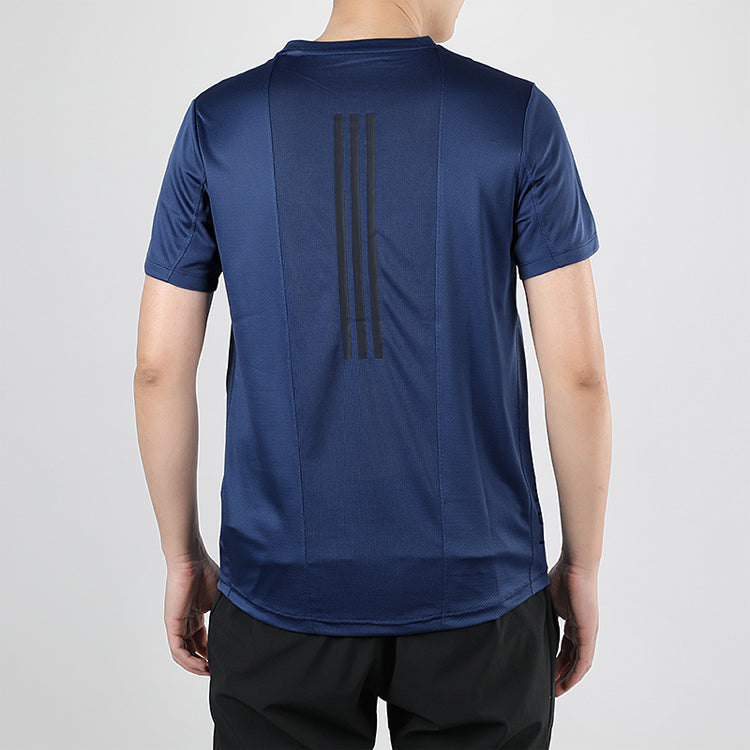 adidas Series Training Sports Round Neck Short Sleeve Blue EI6396