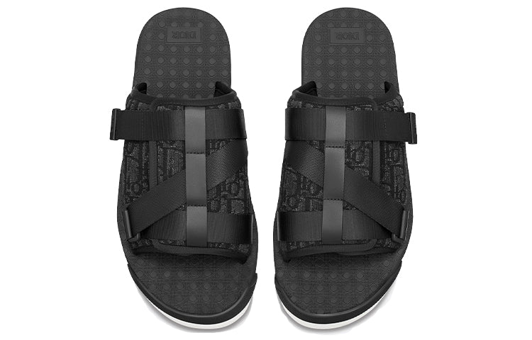 DIOR Alpha Flat Black Sandals 'Black' 3SA081YXV_H969