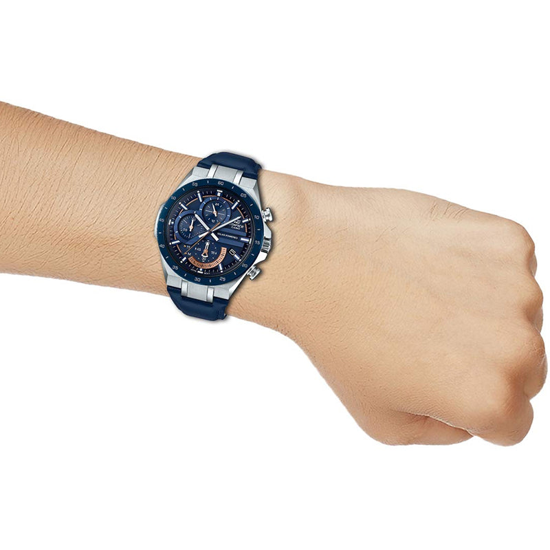 Men's CASIO EDIFICE Series Adjustable Multifunction Watch Business Mens Blue Analog EQS-920BL-2A