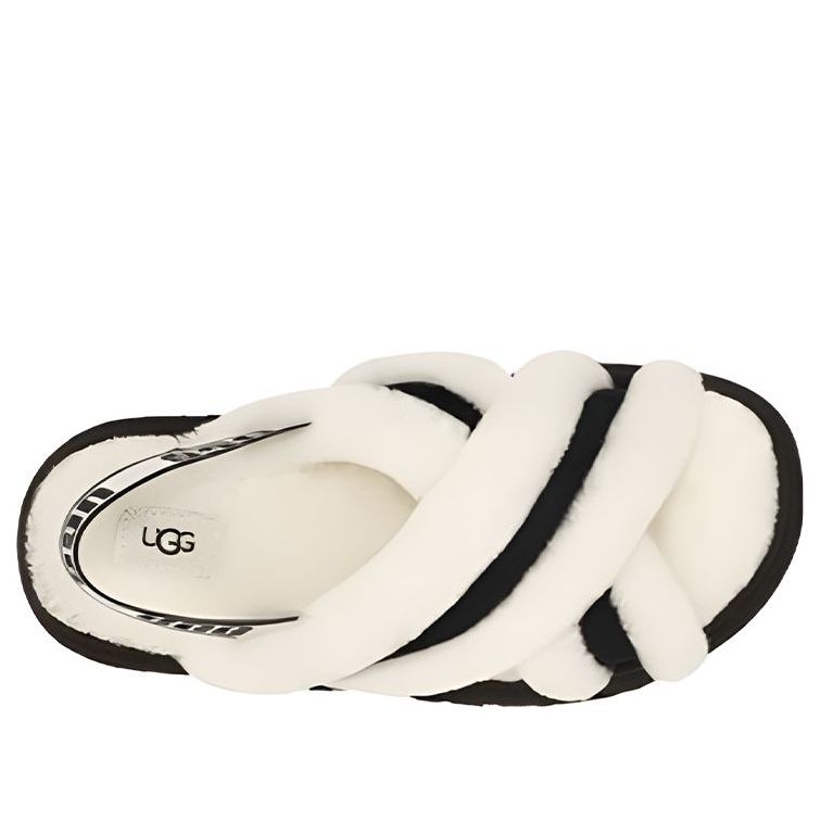 (WMNS) UGG Disco Cross 'White Black' 1121550-WHT