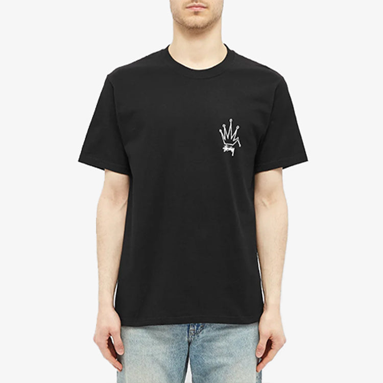 Stussy Old Crown Tee Classic Logo Short Sleeve Unisex Black 1904510-BLACK