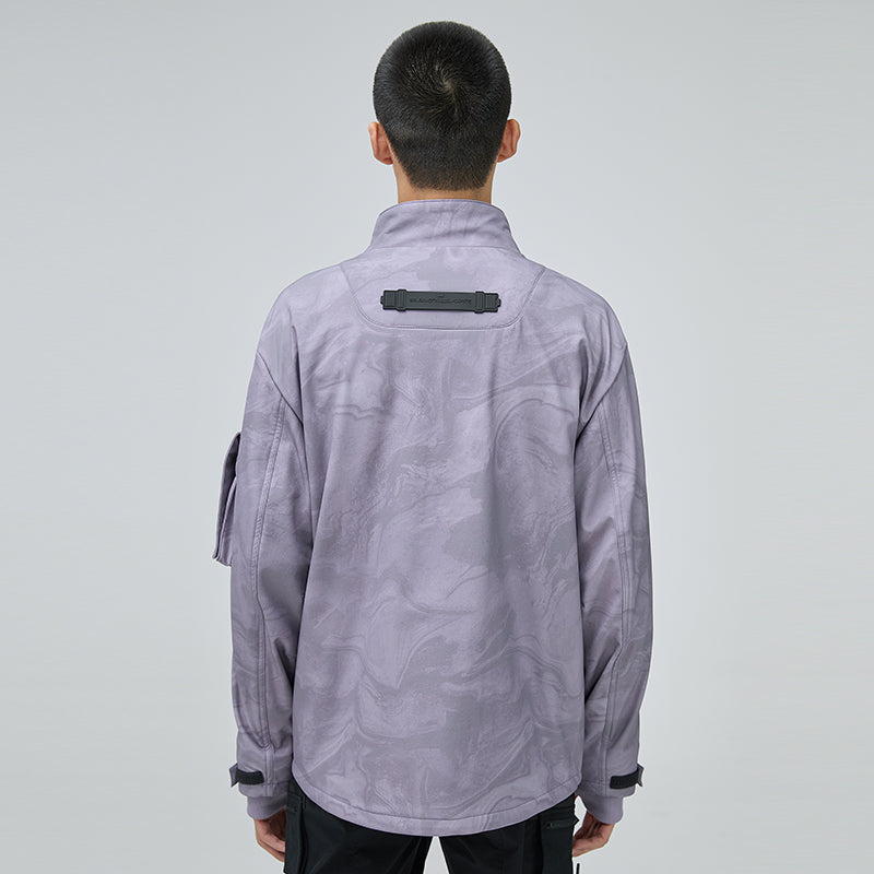 Li-Ning LNG Functional Series Multiple Pockets Solid Color Stand Collar Jacket Yellow Purple LJMR539-1