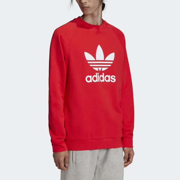 adidas Originals Adicolor Classics Trefoil Crewneck Sweatshirt 'Red White' HE9489