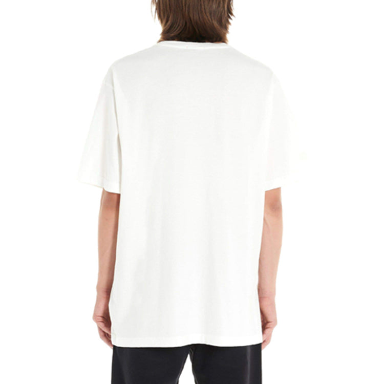 HERON PRESTON Blue Painting Short Sleeve White HMAA001F197600010288