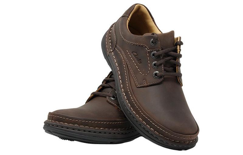 Clarks Nature Three Derby Sneakers 'Ebony Oily' 20340682