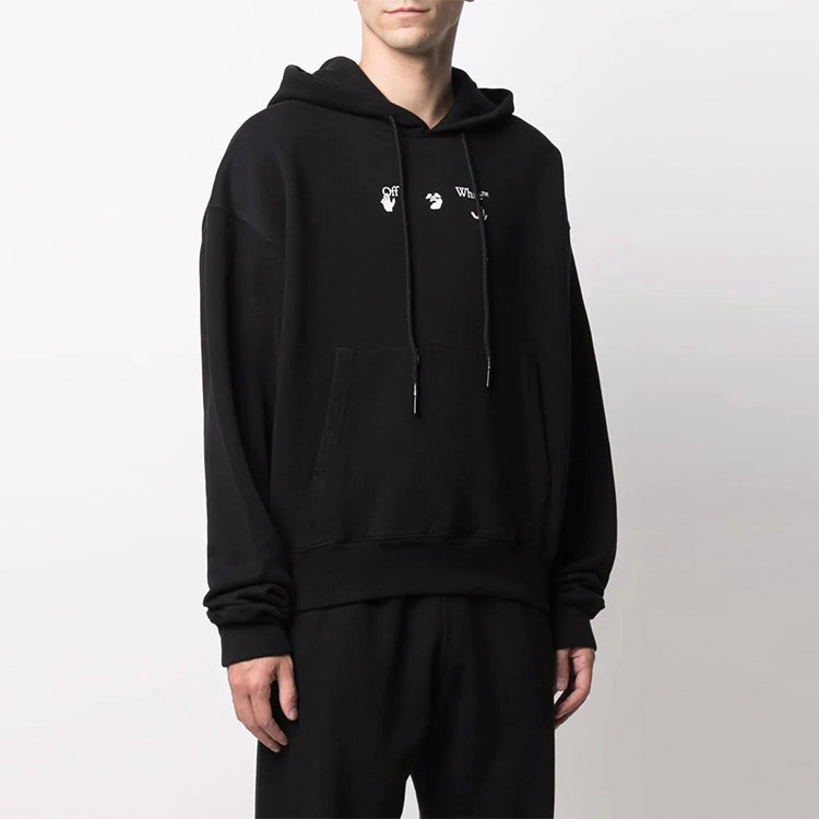 Off-White FW21 Melting Arrow Logo Print Sports Men's Black OMBB037S21FLE0021025