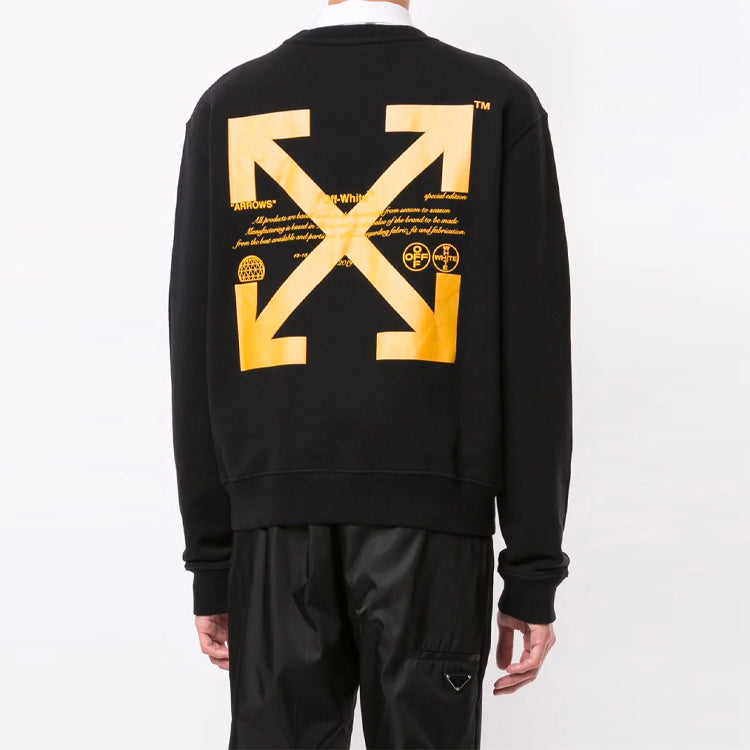 Off-White SS21 Alphabet Printing Casual Round Neck Pullover Black OMBA025T19D250621088