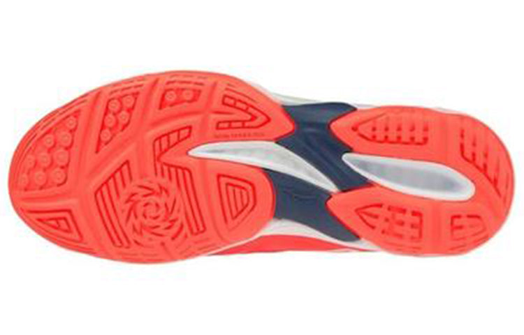 Mizuno Thunder Blade Wear-resistant Volleyball Shoes Red Blue V1GC177001