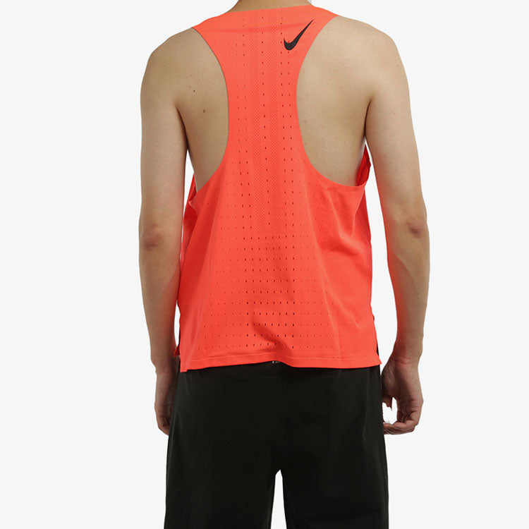 Nike AeroSwift Breathable Training Sports Running Vest Orange CJ7836-854