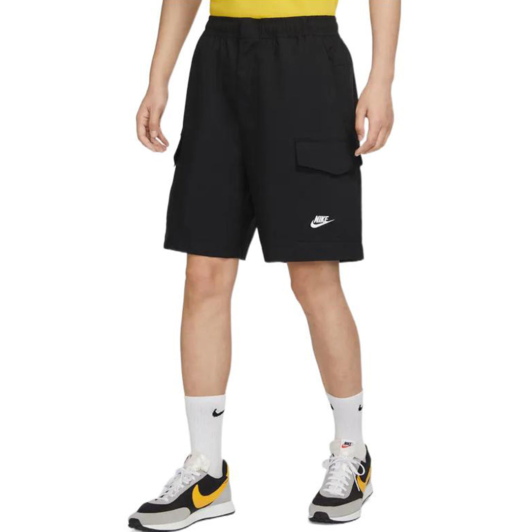 Nike Sportswear Sport Essentials Solid Color Logo Embroidered Big Pocket Straight Shorts Black DM6834-010