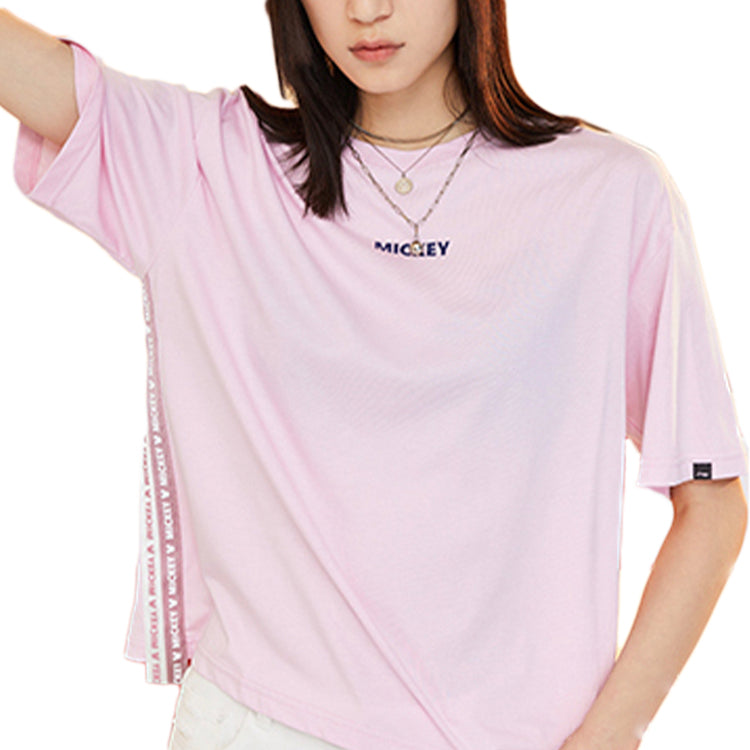 (WMNS) Li-Ning x Disney Crossover Loose Casual Sports Tee 'Purple' ATSQ114-2