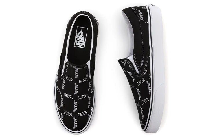 Vans Shadow Vans Classic Slip-On Skate Shoes Black/White VN0A5JMHB0H
