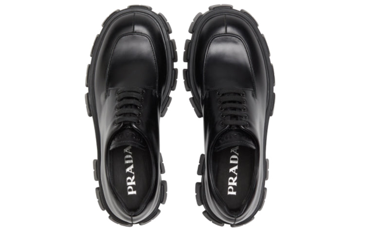 (WMNS) PRADA Monolith Brushed Calf Derby Shoes 'Black' 1E708L_B4L_F0002_F_A055