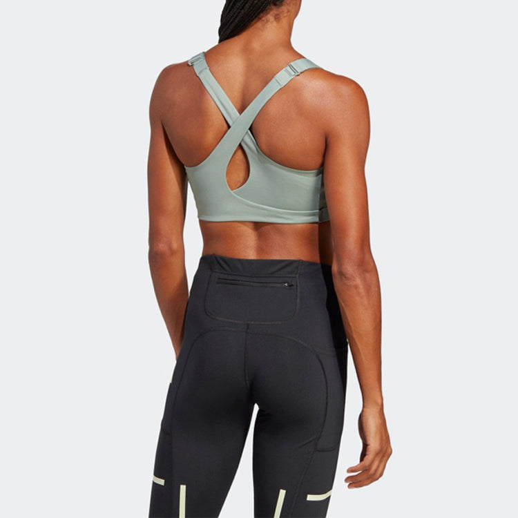 (WMNS) adidas FastImpact Luxe Run High-Support Bra 'Green' HR9662
