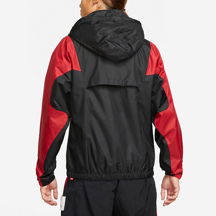 Air Jordan Contrasting Colors Casual Sports Hooded Jacket Black DA9833-010