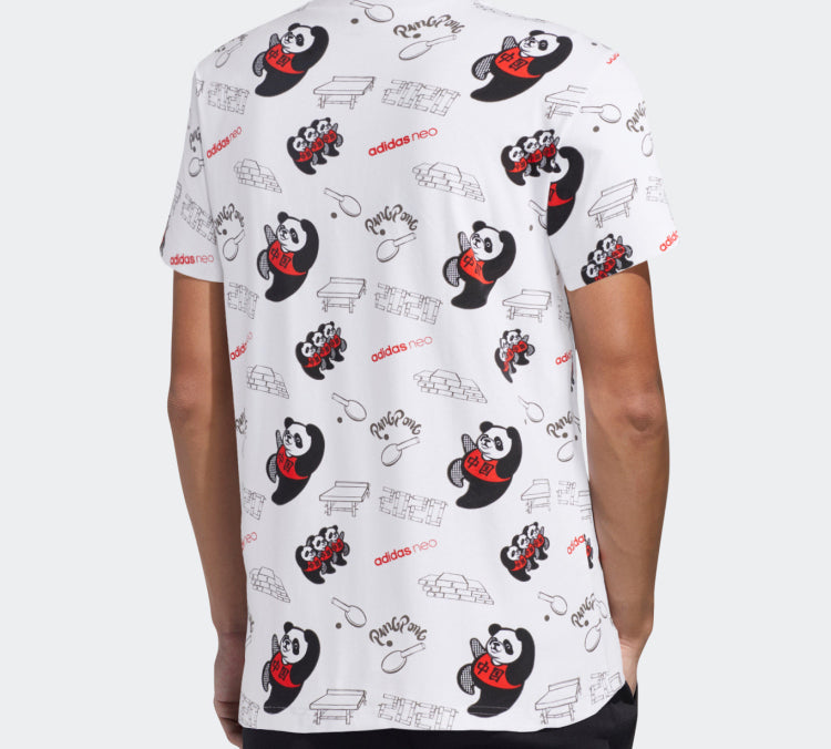 adidas neo Casual Sports Short Sleeve White GK1540