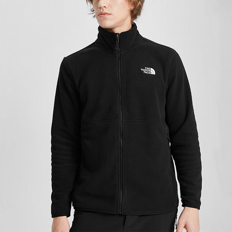 Men's THE NORTH FACE Fleece Cozy Stay Warm Stand Collar Jacket Black 4NA3-JK3