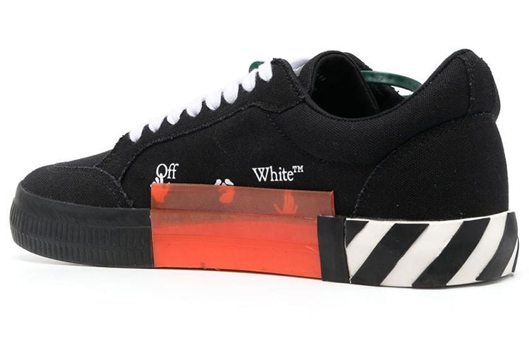 Off-White Low Vulcanized Canvas Sneaker 'Black White Orange' OMIA085F22FAB0011045