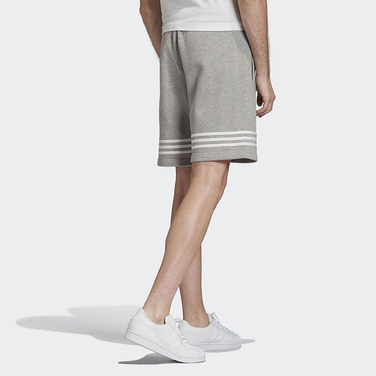adidas originals Logo Stripe Casual Sports Shorts Gray FM3873