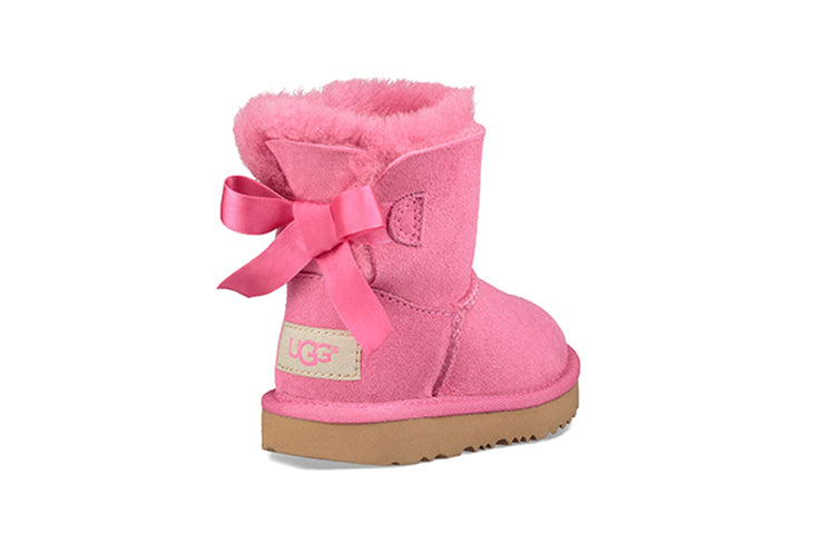 (PS) UGG Mini Bailey Bow II Fleece Lined Pink 1017397T-PAZ