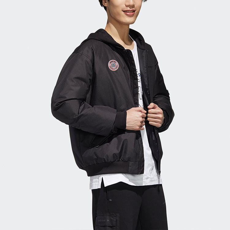 adidas neo M Strt Gr Bmr Stay Warm Sports hooded down Jacket Black GL8518