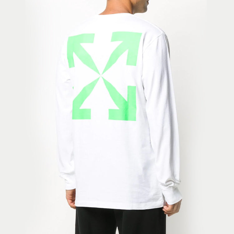 Off-White Pasca Arrows Mens Logo Long Sleeve OMAB001F20FAB0100155