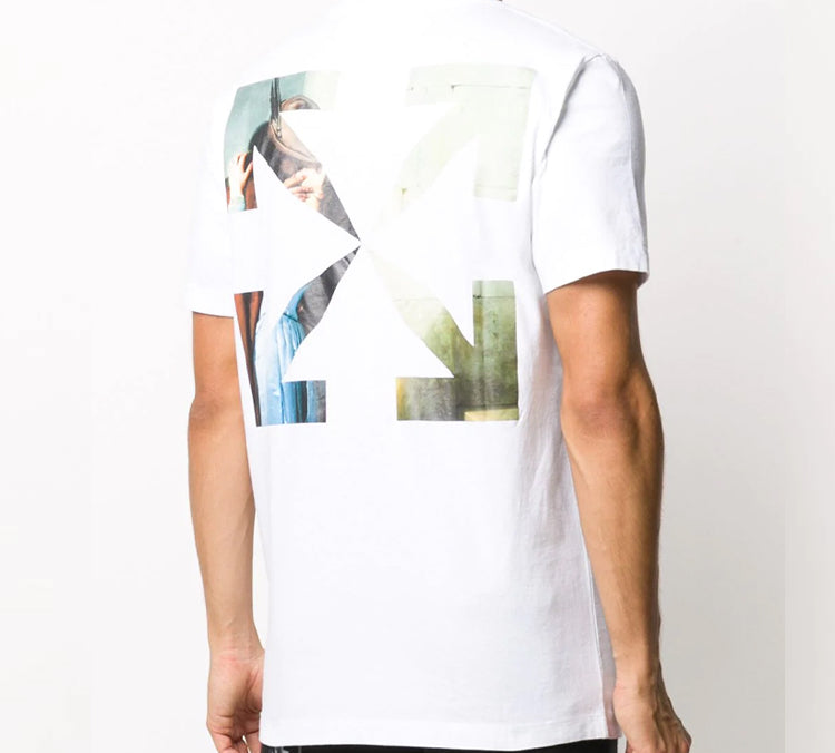 Off-White The Kiss Printing Short Sleeve White OMAA027T20JER0350161