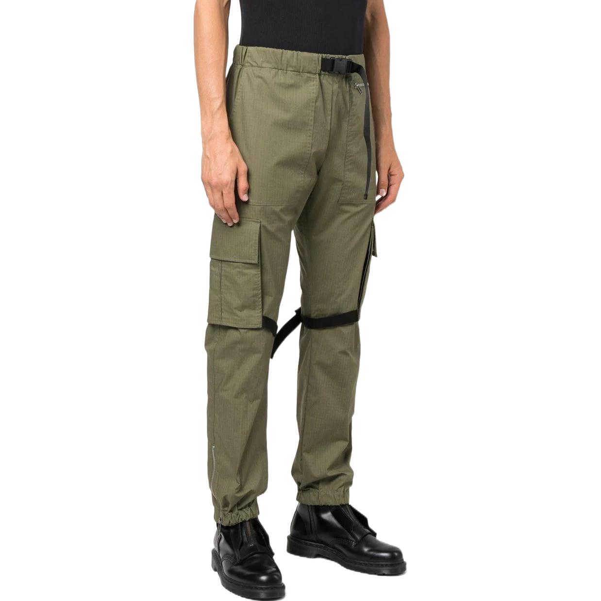 Off-White SS22 Casual Pants 'Military Green' OMCF031F22FAB0015656