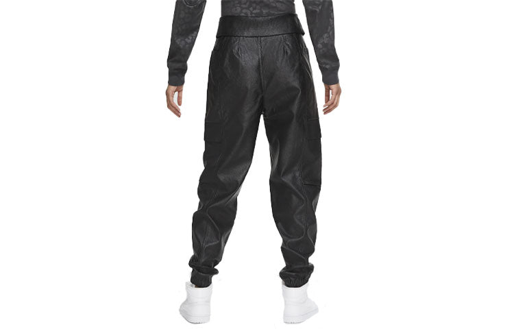 (WMNS) Air Jordan Court-To-Runway High Waist Trousers Black CW6487-010