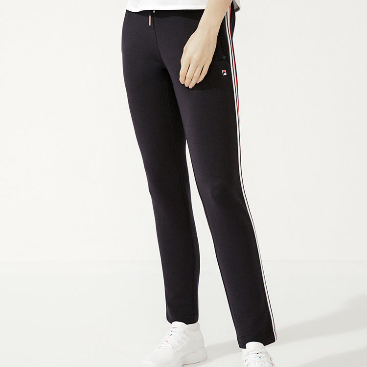 (WMNS) FILA Knitting Straight Sweatpants Blue F11W011601F