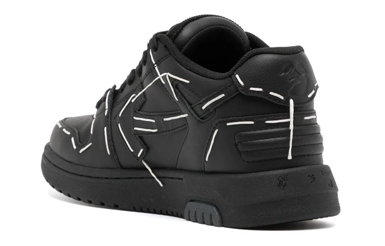 (WMNS) Off-White Out Of Office Low Sartorial Stitching 'Black White' OWIA259S23LEA0101010