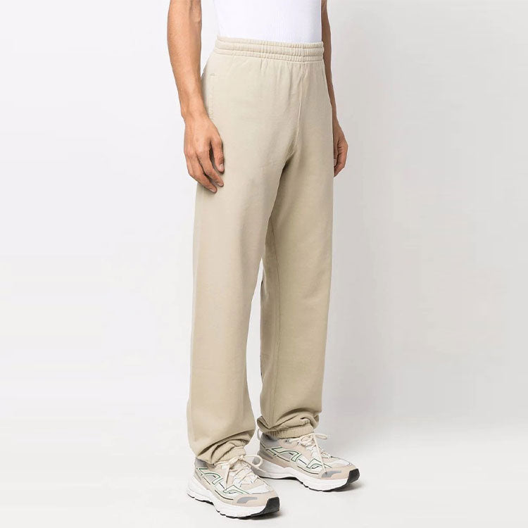 Men's Off-White FW22 Twill Printing Bundle Feet Sports Pants/Trousers/Joggers Loose Fit Beige OMCH029S22FLE0031710