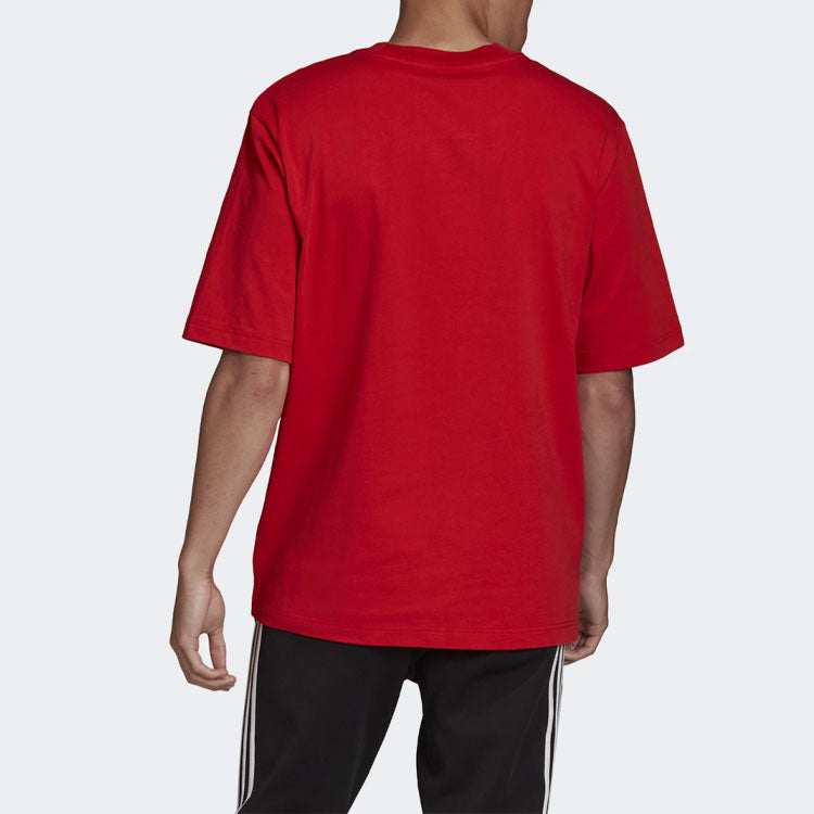 adidas originals Logo Loose Short Sleeve Red FM3796