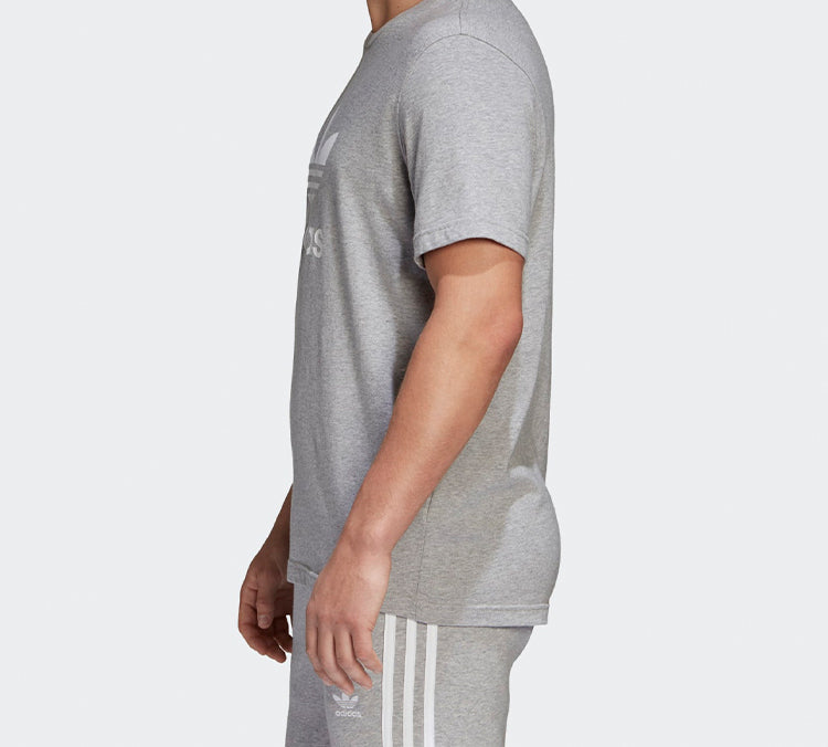 adidas originals Chest Logo Sports Short Sleeve Gray CY4574