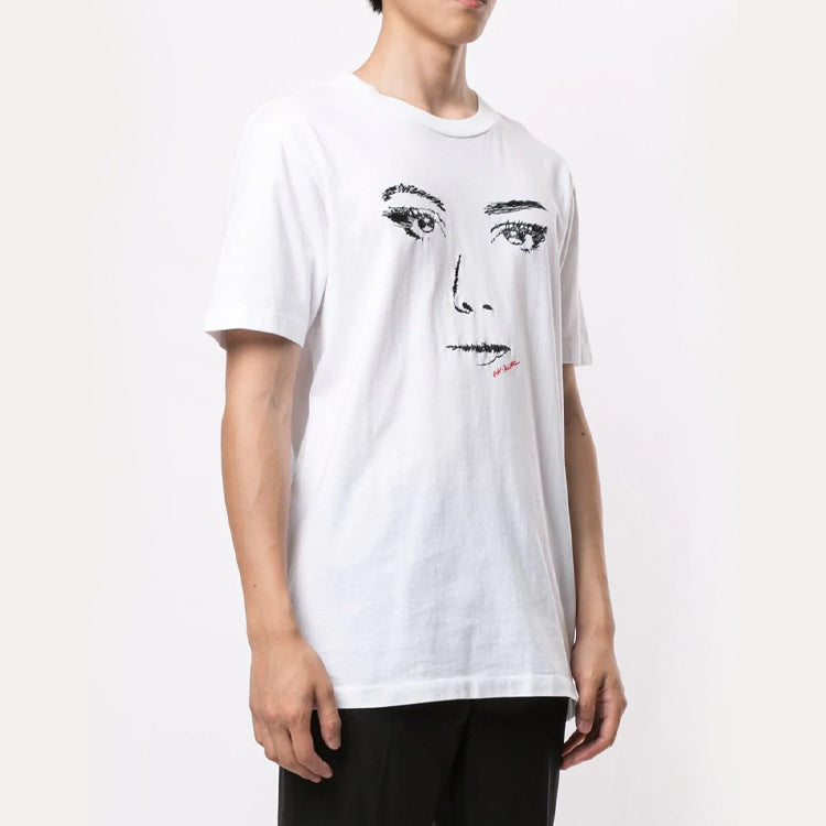 Off-White Sketch Printing Short Sleeve White Unisex OMAA027E20JER0170110
