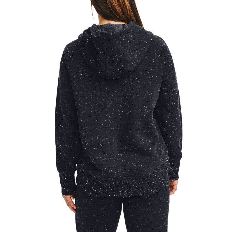 (WMNS) Under Armour Rival Metallic Fleece Hoodie Black 1356323-002