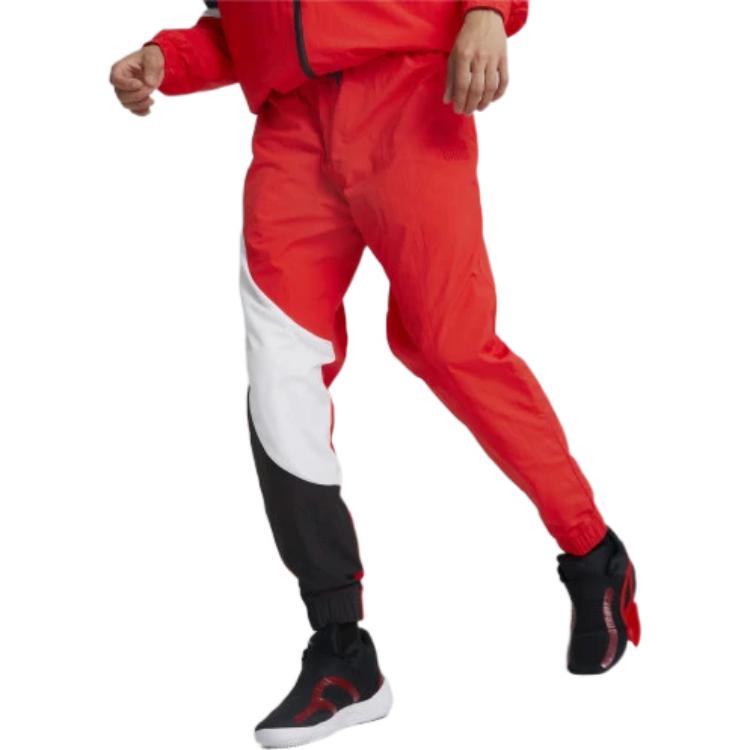 PUMA Clyde Water Repellent Basketball Pants 'Red' 534197-08
