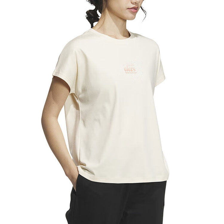 (WMNS) adidas 5 Miles Lounge Silky Touch T-shirt (Asia Sizing) Asia Sizing 'Beige' IM8861