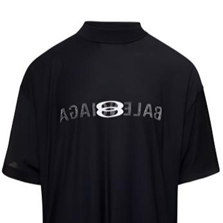 Balenciaga AI Logo Inside Out Oversized T-shirt 'Black Faded' 787358TQVJ41569