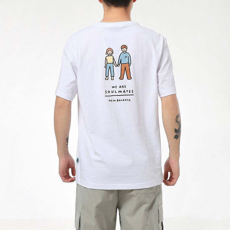 New Balance Men's New Balance x ZERO PER ZERO Crossover Limited Cartoon Character Short Sleeve White NEA3V973-WT