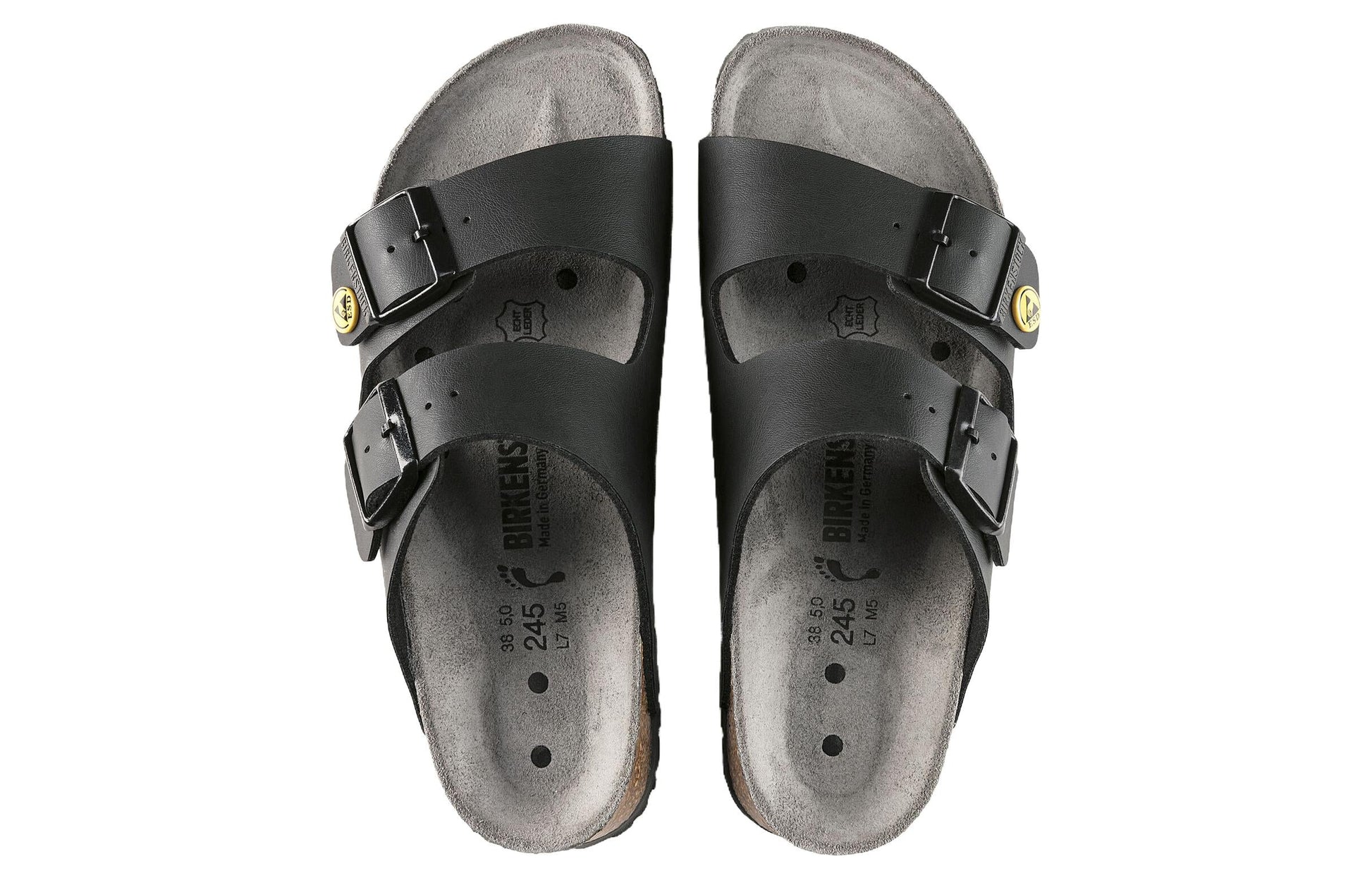 Birkenstock Arizona ESD Birko-Flor Narrow Fit Sandals 'Black' 0089428