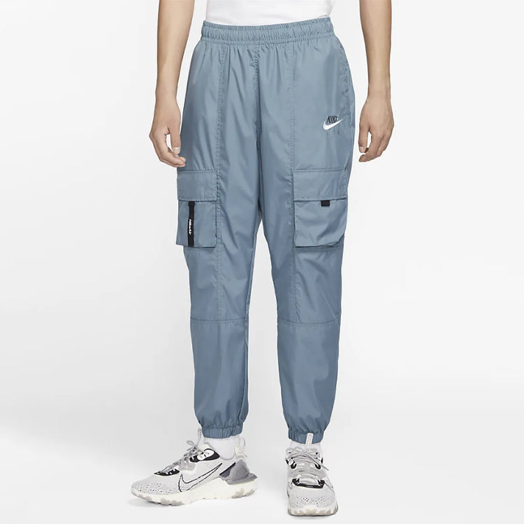 Nike Air Athleisure Casual Sports Multiple Pockets Woven Long Pants Blue CU4144-031