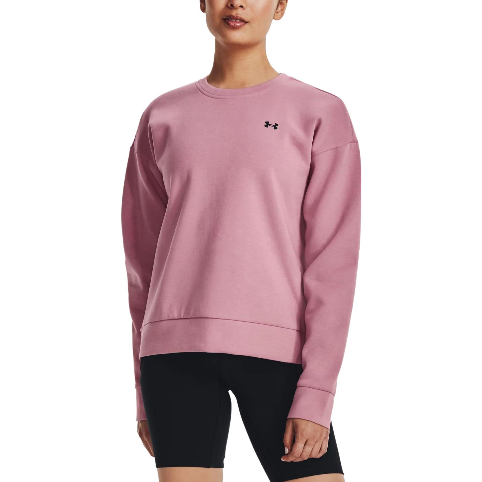 (WMNS) Under Armour Unstoppable Fleece Crew Neck 'Pink' 1379835-697