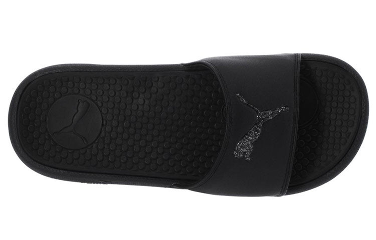 (WMNS) PUMA Cool Cat Sport Glitter Slipper Black/Silver 371017-02