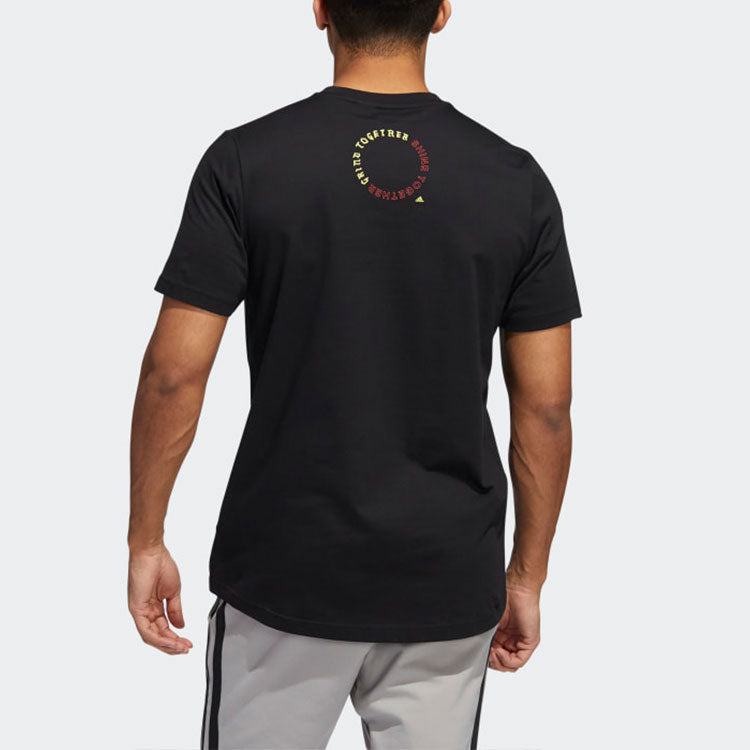 adidas Dame Logo Basketball Sports Short Sleeve Black GE4128