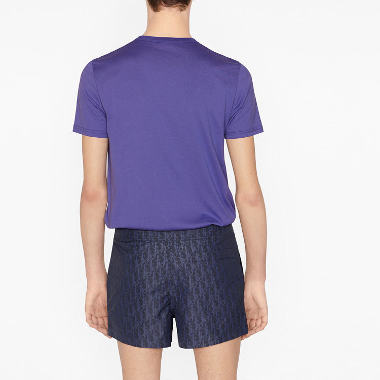 Men's DIOR SS21 Knit Short Sleeve Purple 013J600A0589-C444